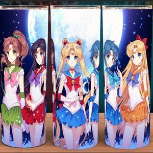 Sailor Moon and Crew Full Moon Tumbler 20oz